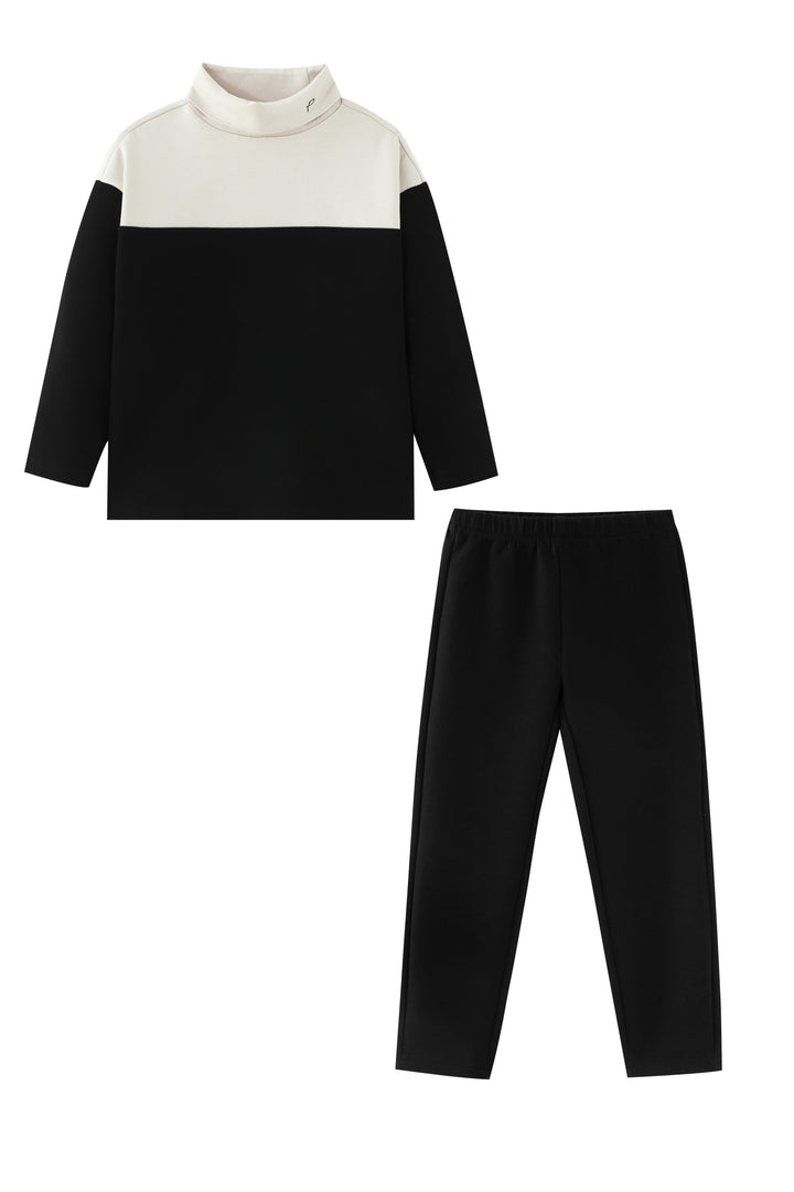 colorblock boys 2 pc set - stone/black