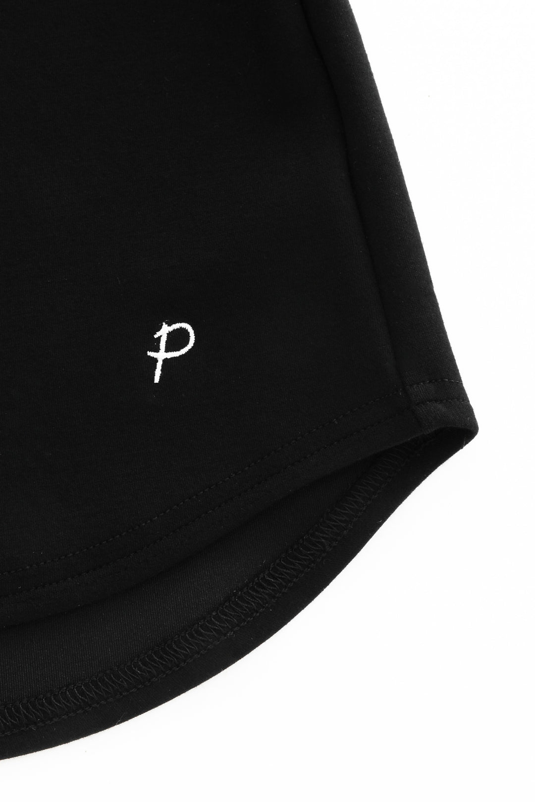 collared robe set - black