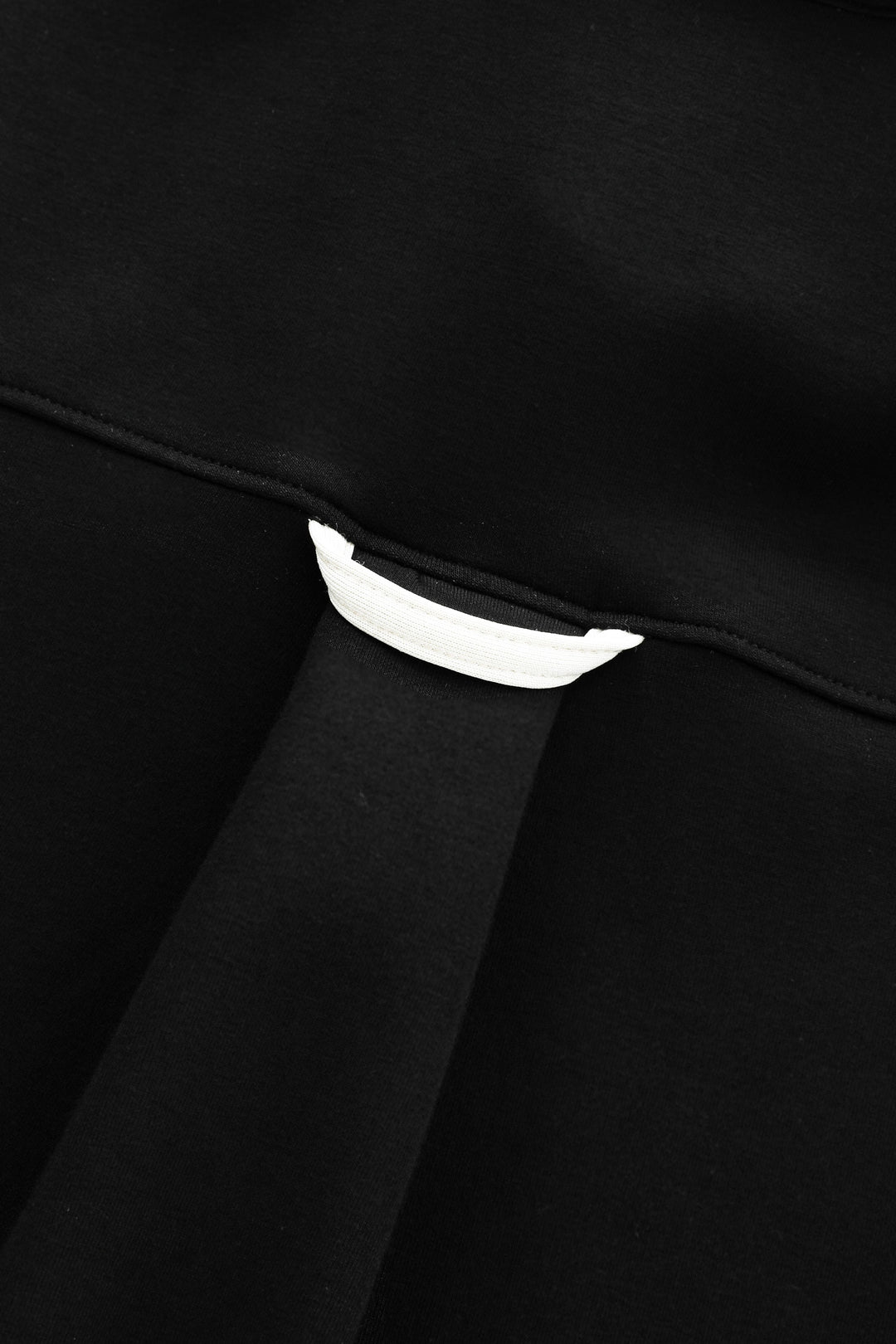 collared robe set - black