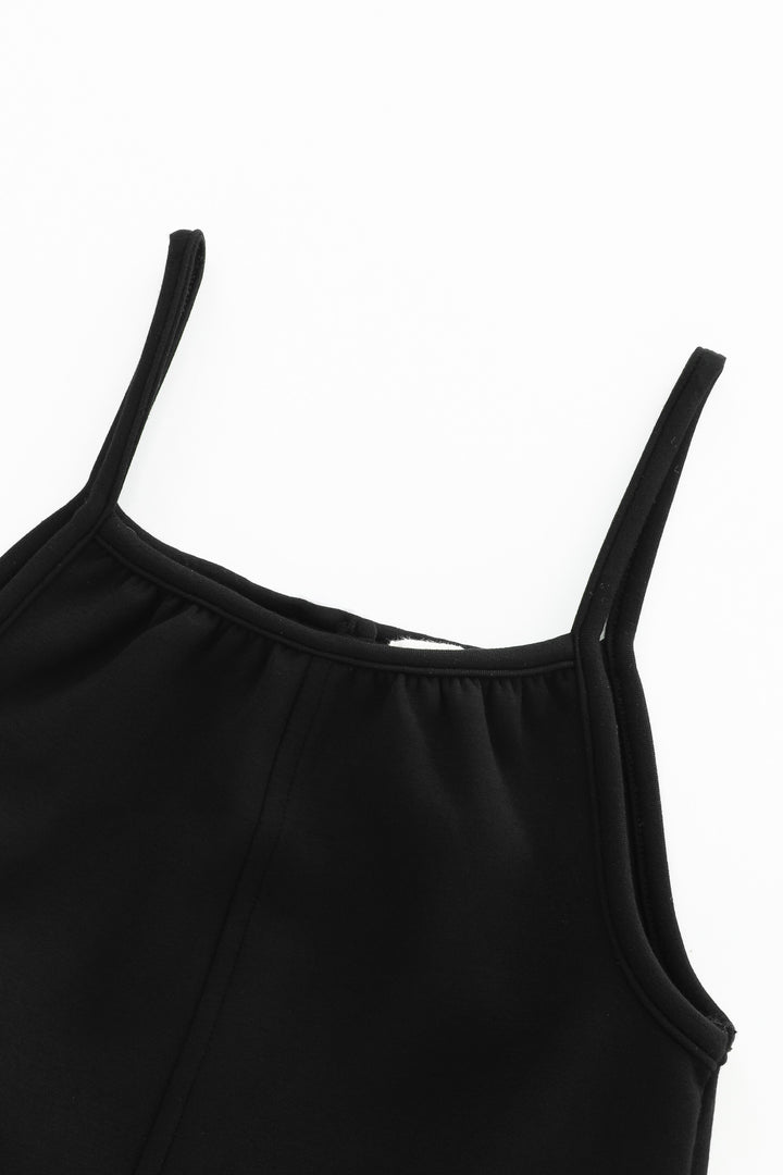 thin strapped romper - black