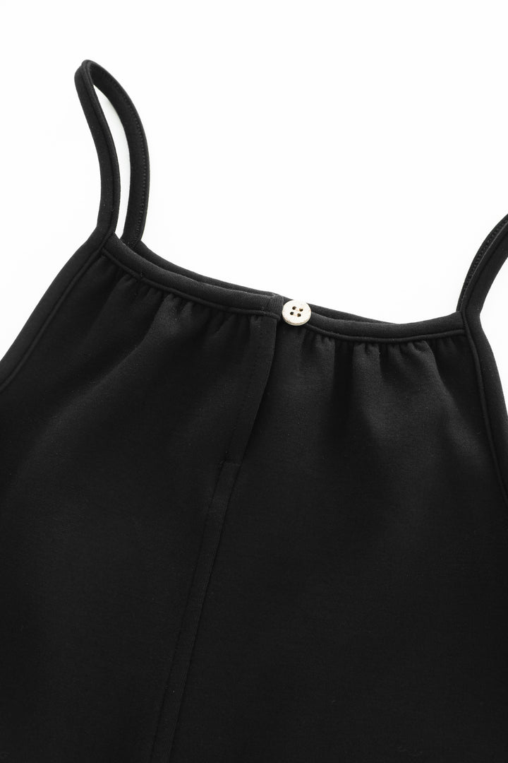 thin strapped romper - black