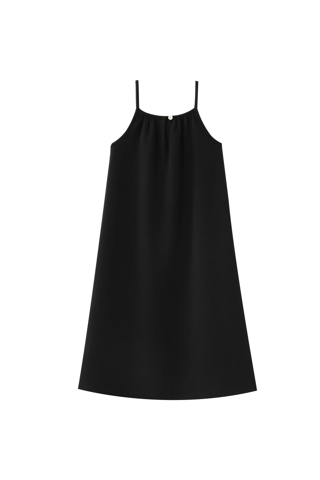 thin strapped maxi jumper - black