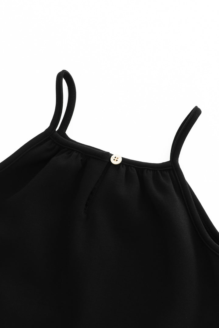 thin strapped maxi jumper - black