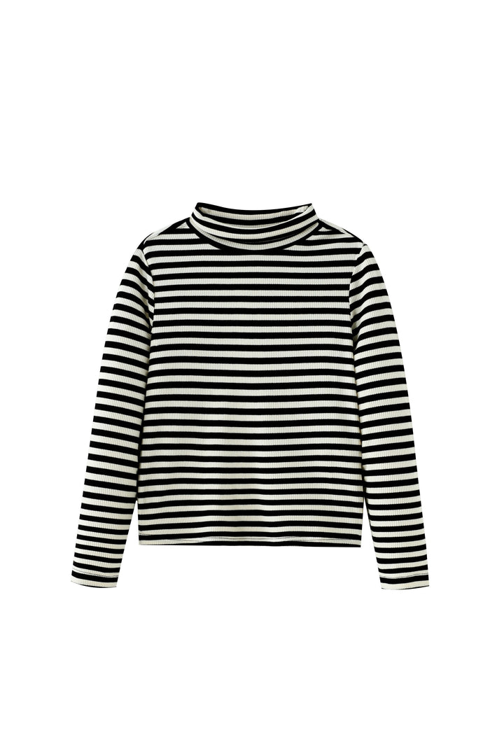 striped turtleneck - black striped