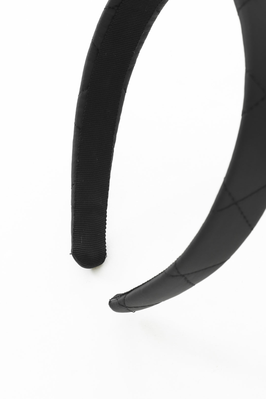 quilted headband - black