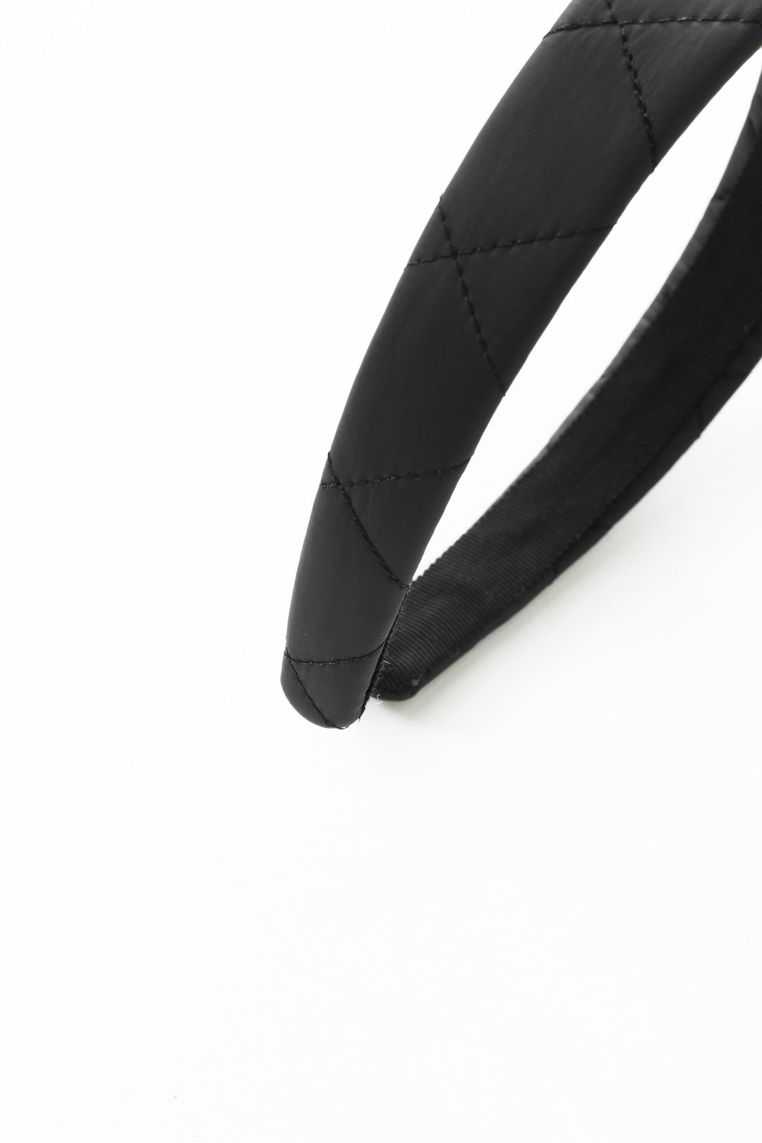 quilted headband - black