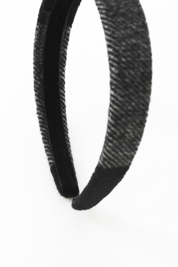 wool headband - buffalo plaid