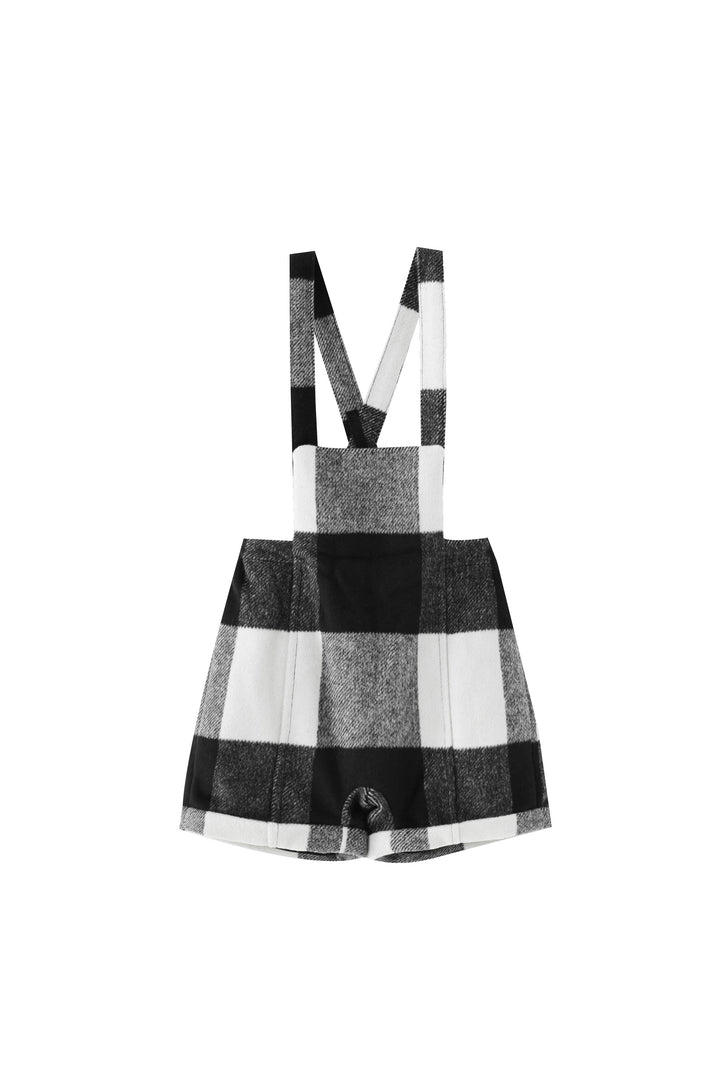 wool plaid shortal - buffalo plaid