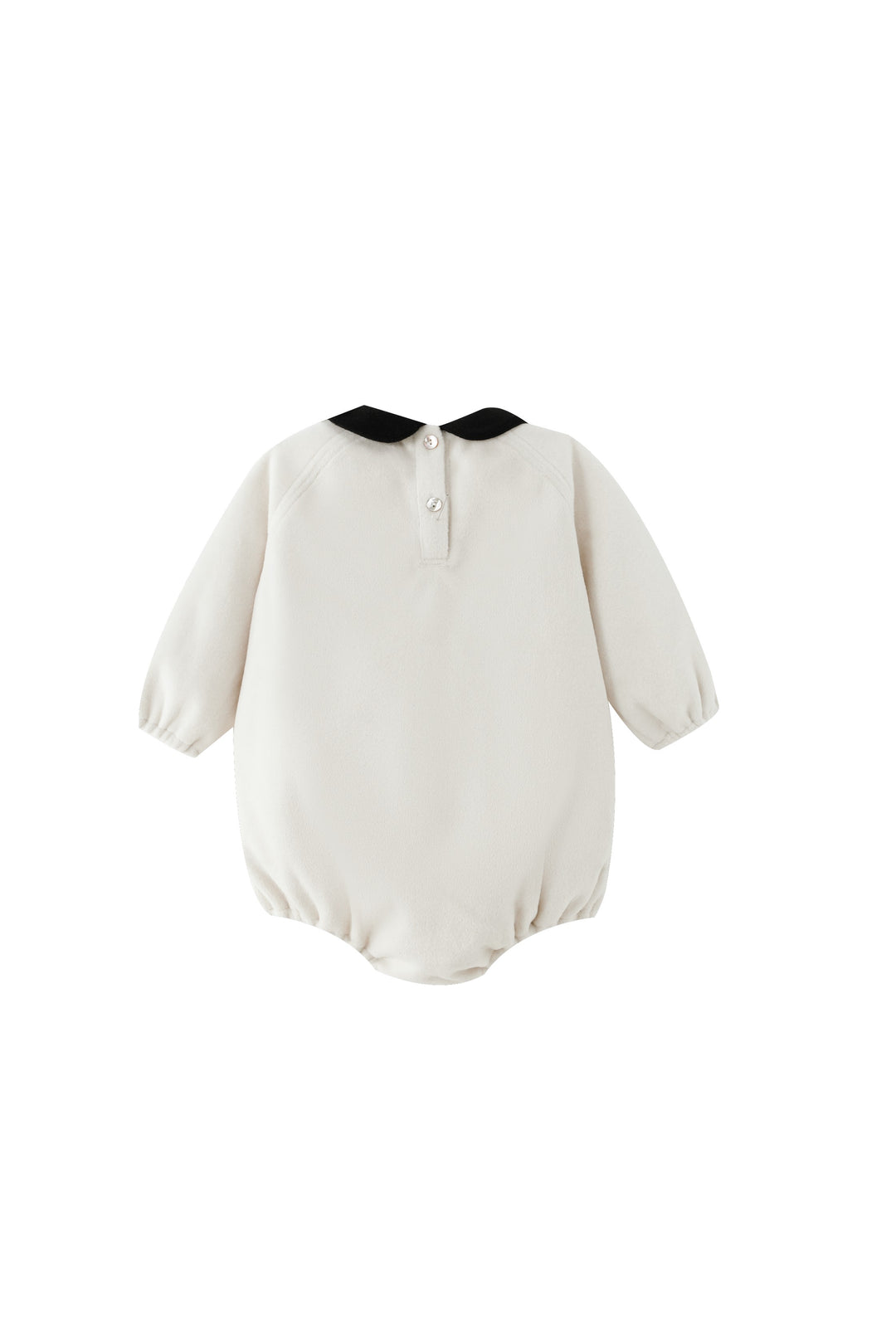 peter pan collared wool romper - cream