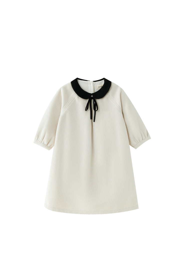 peter pan collared wool dress - cream