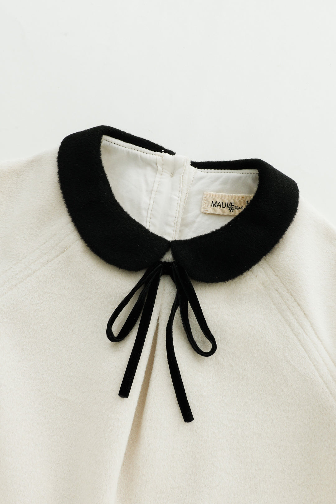 peter pan collared wool dress - cream