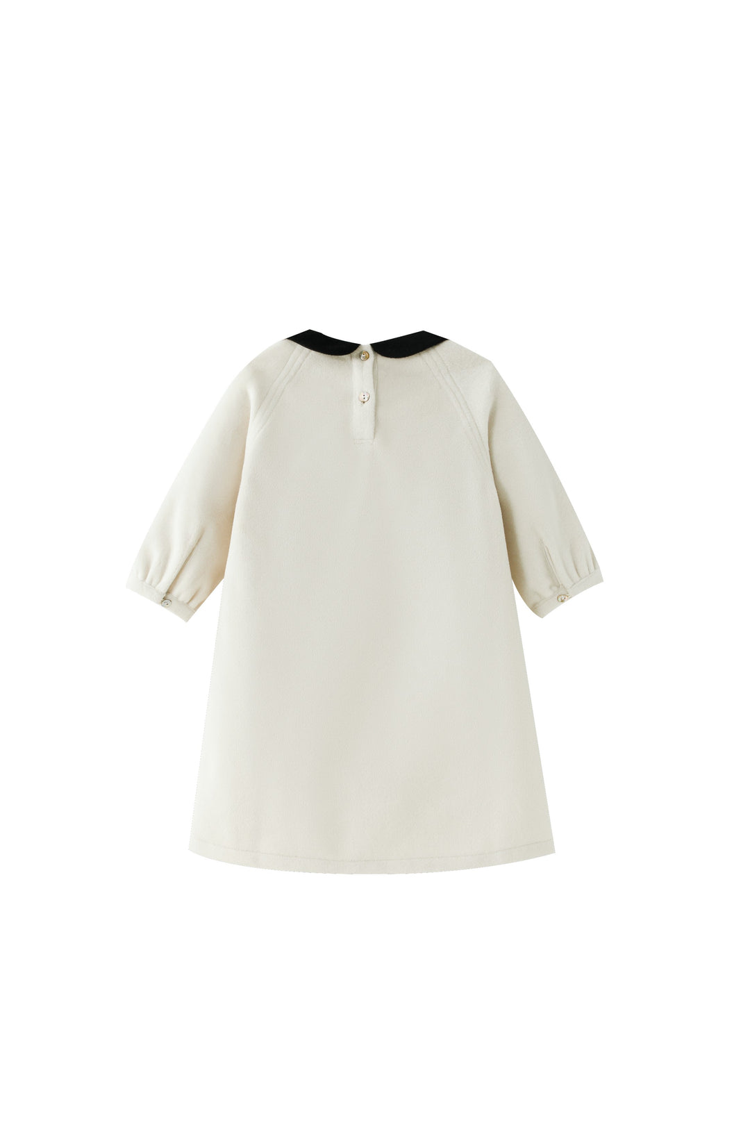 peter pan collared wool dress - cream