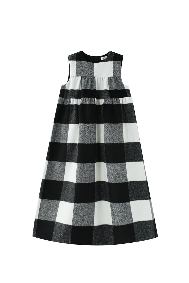 wool plaid midi jumper - buffalo plaid