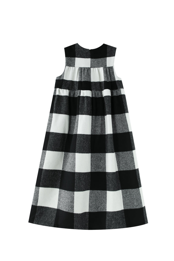 wool plaid midi jumper - buffalo plaid