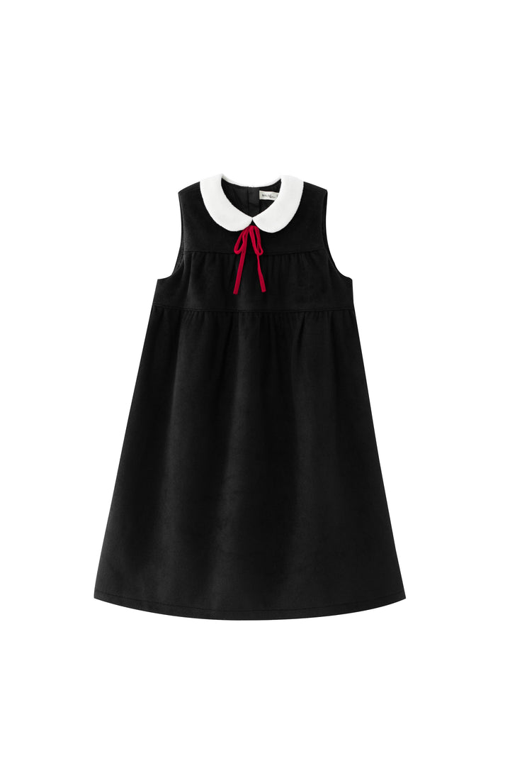 peter pan collared wool jumper - black