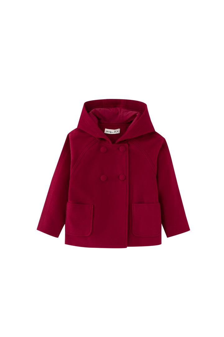 double breasted wool jacket - red