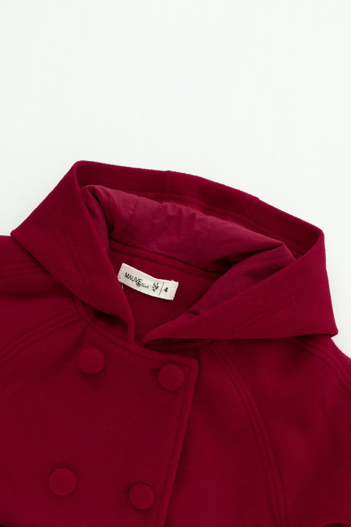 double breasted wool jacket - red