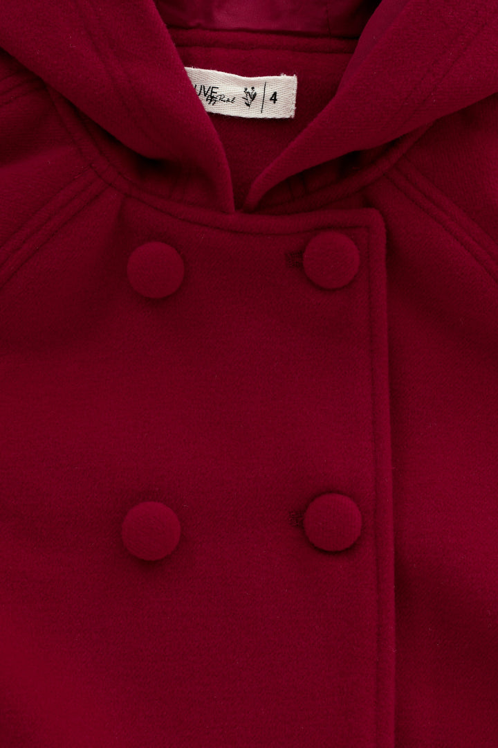 double breasted wool jacket - red