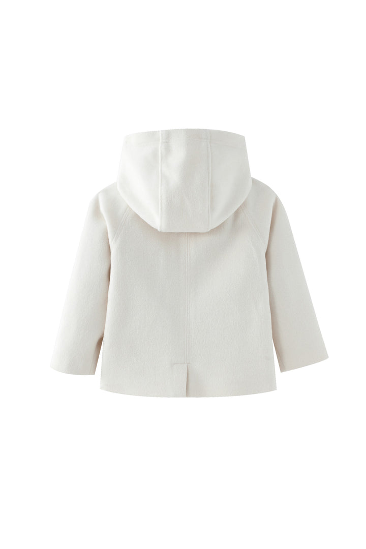 double breasted wool jacket - cream