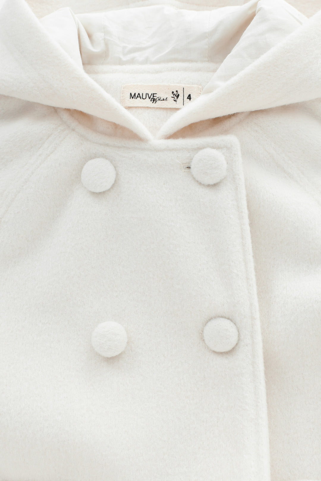 double breasted wool jacket - cream