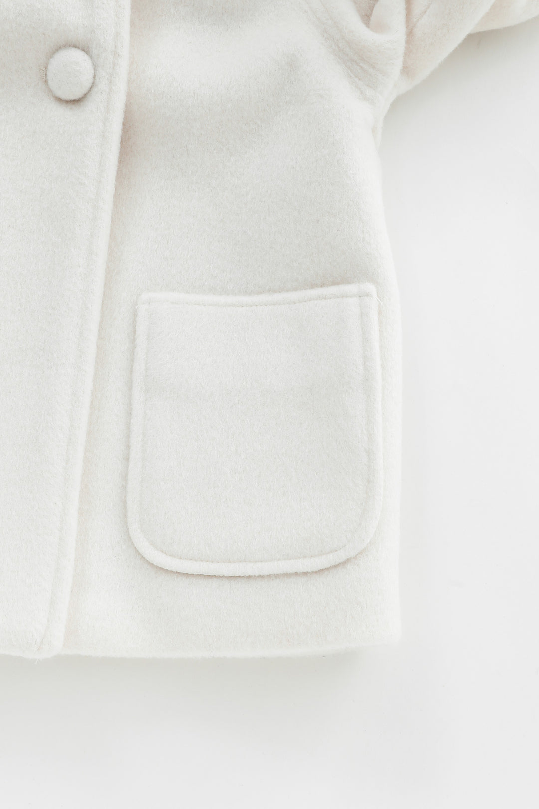 double breasted wool jacket - cream