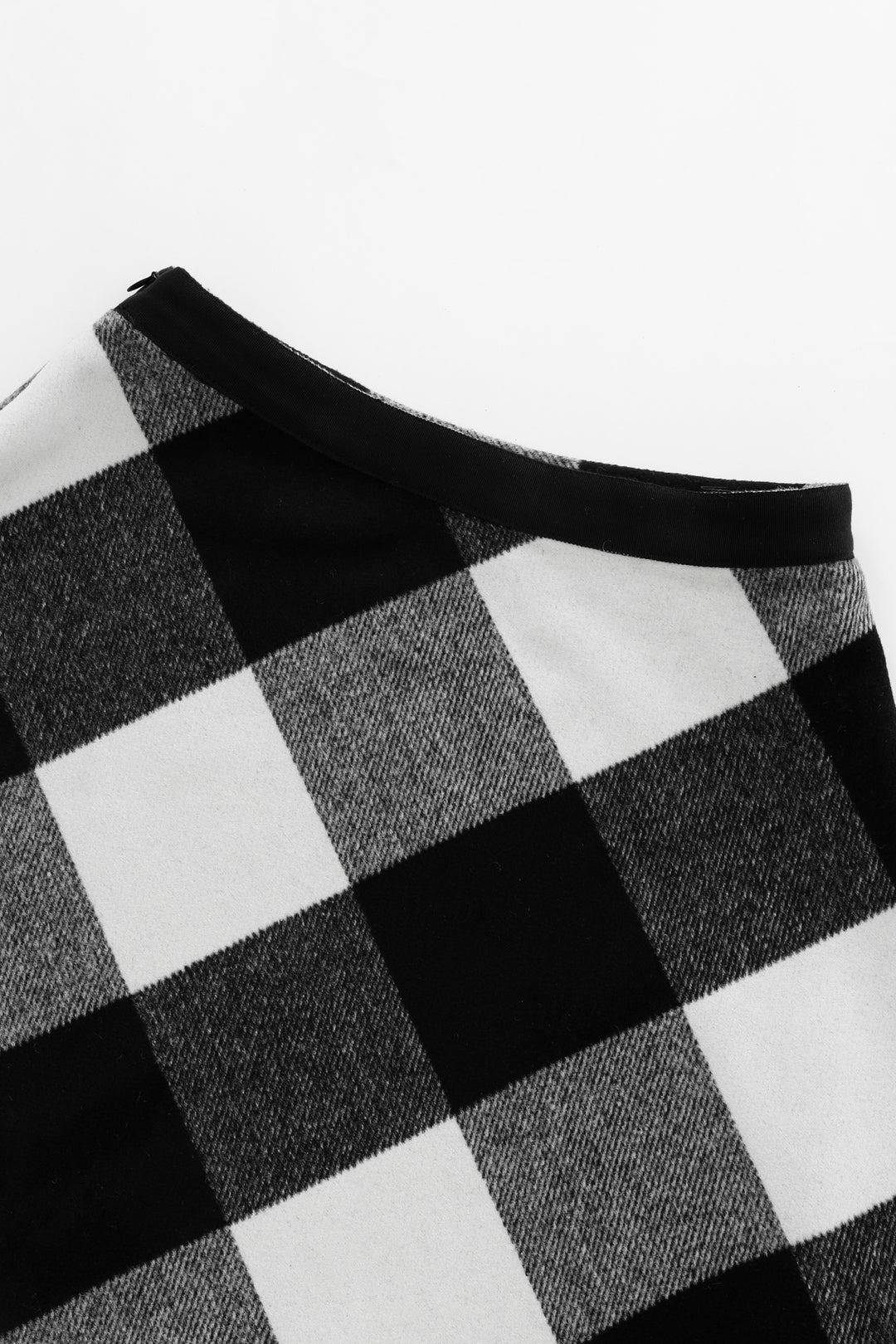 wool plaid midi skirt - buffalo plaid