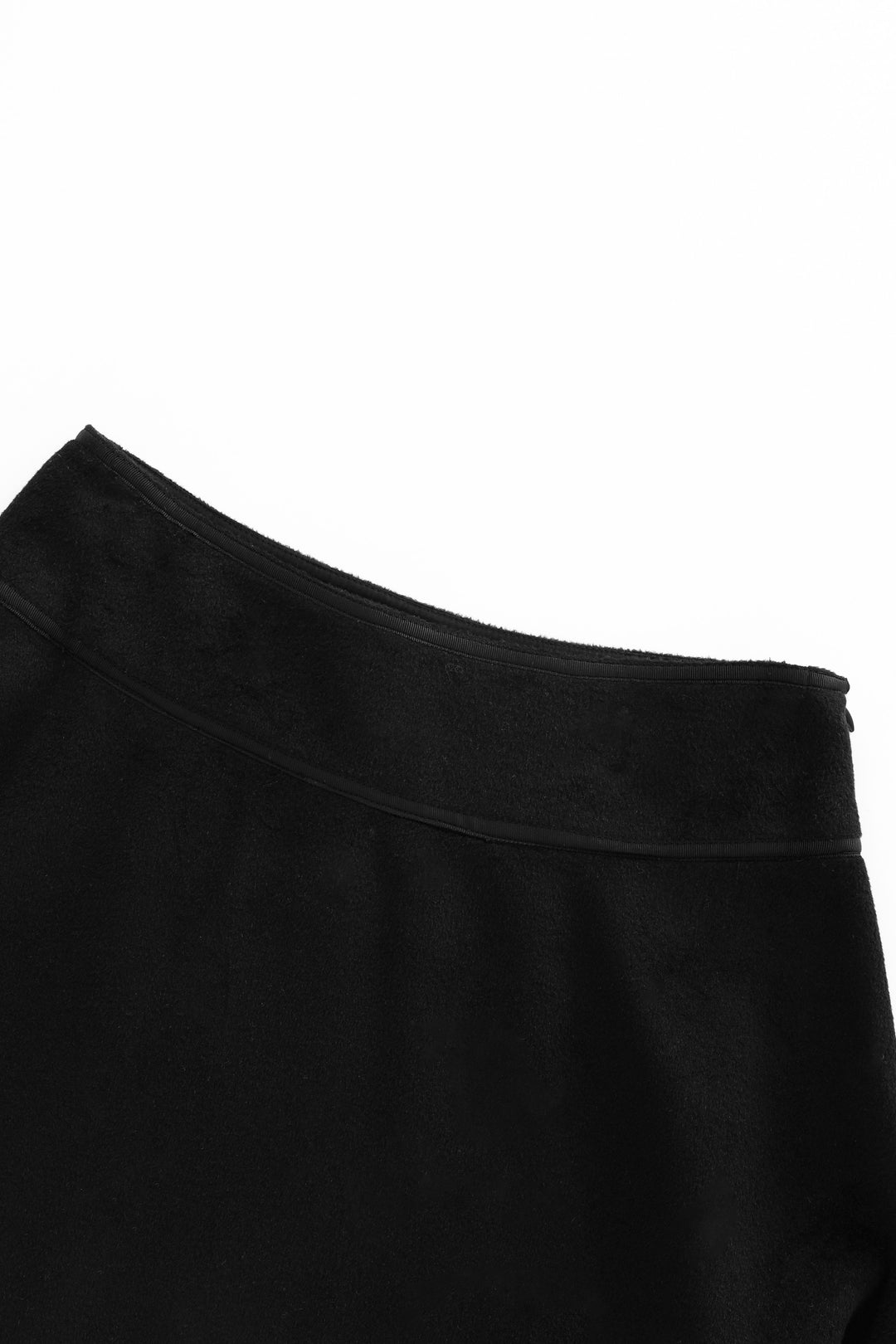 midi wool circle skirt - black