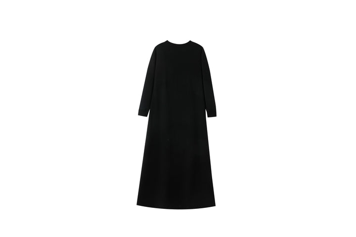 nightgown with sherpa graphic - black