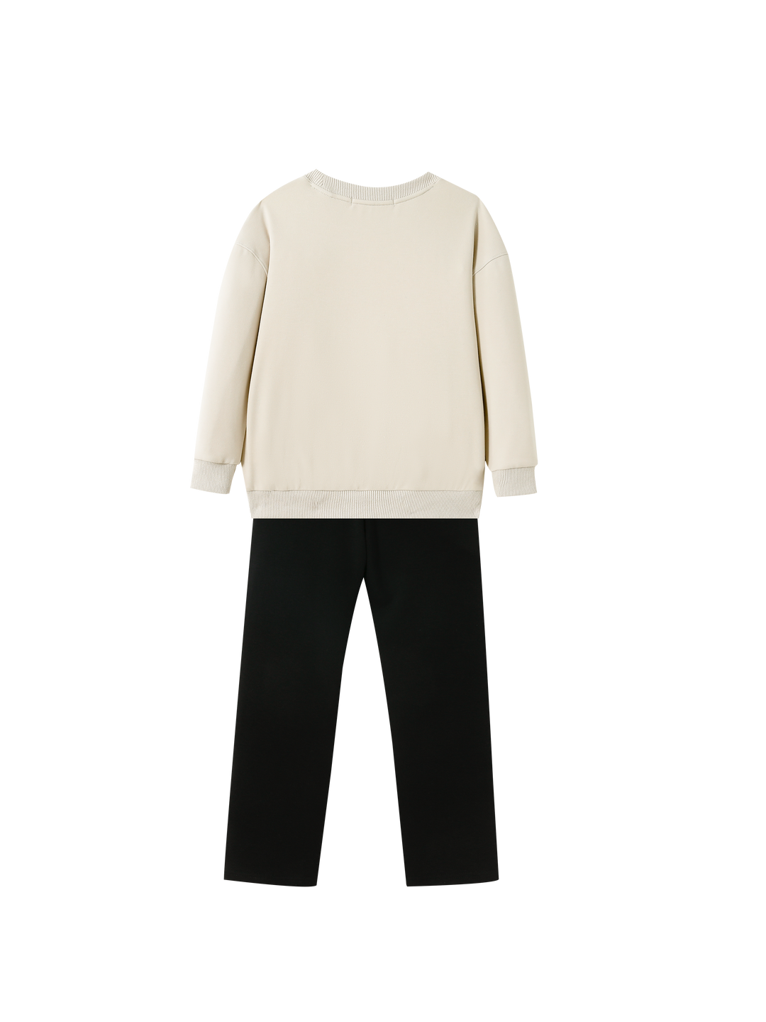 pajama set with sherpa graphic - stone