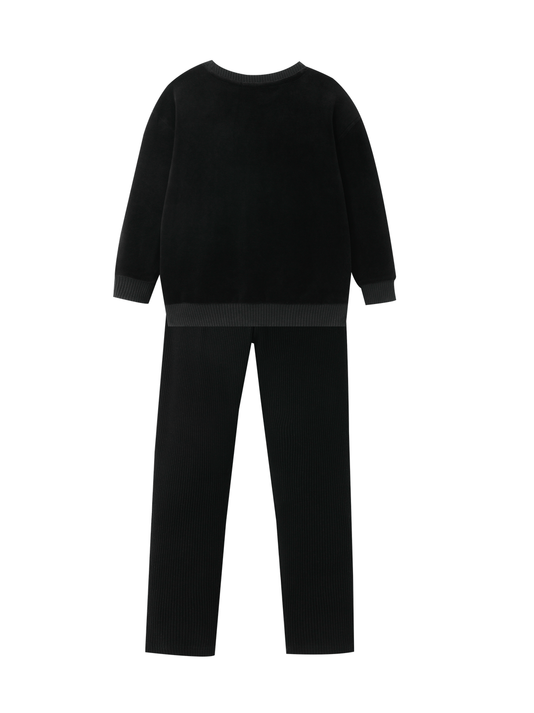 jaime le pastel velour pajama - black