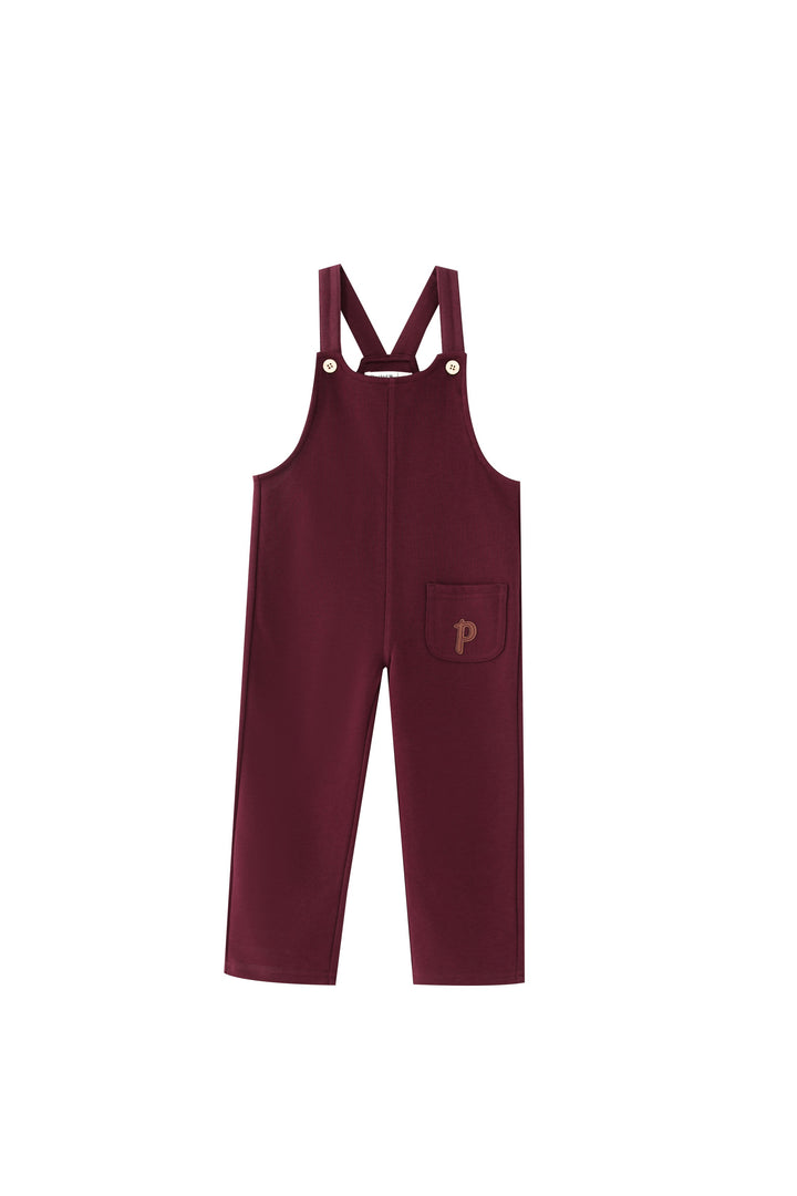 side pocket romper - burgundy