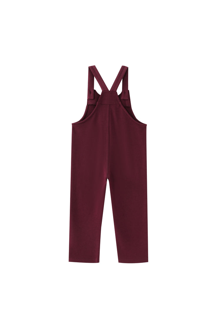 side pocket romper - burgundy
