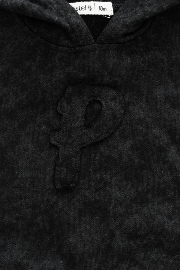 p emblem tie dye tracksuit - black