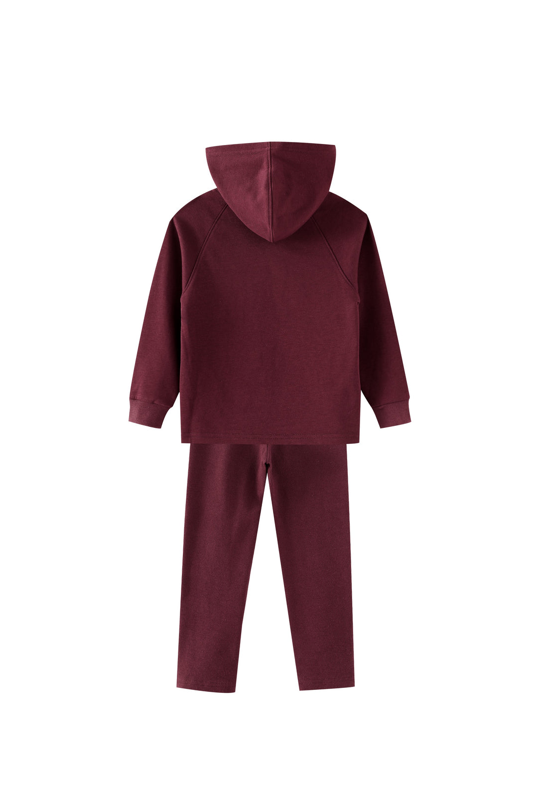 little girl graphic sweat set - burgundy