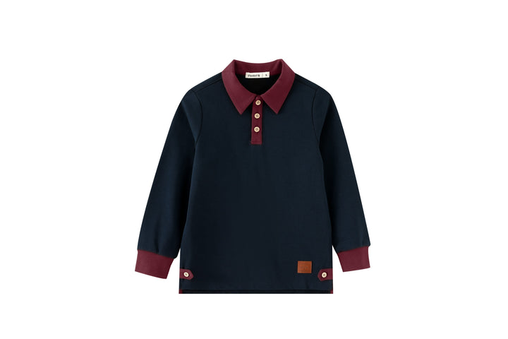 polo with contrast collar - navy