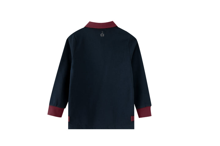 polo with contrast collar - navy