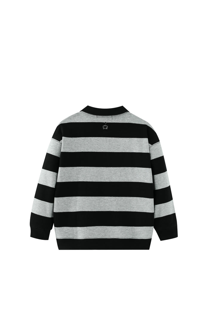 striped polo - grey striped