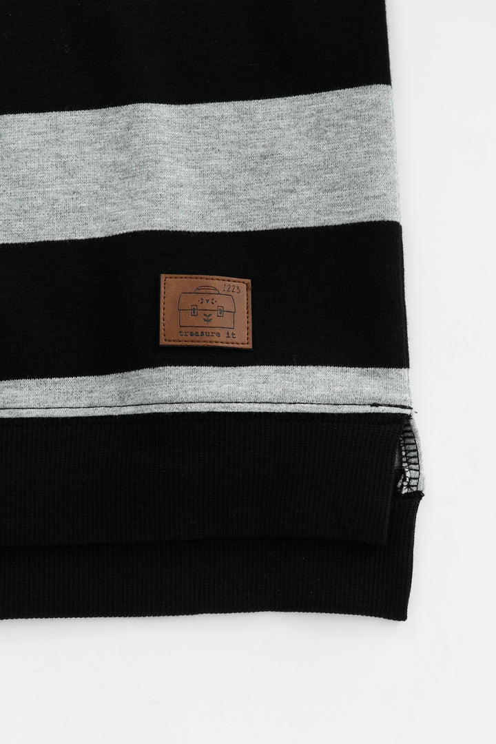 striped polo - grey striped