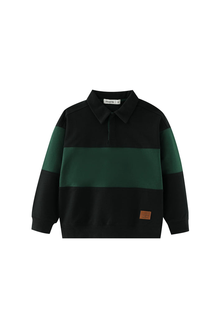 bold striped polo - green striped