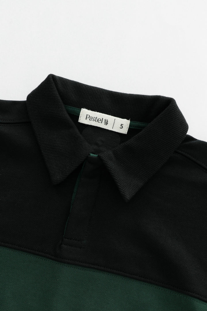 bold striped polo - green striped