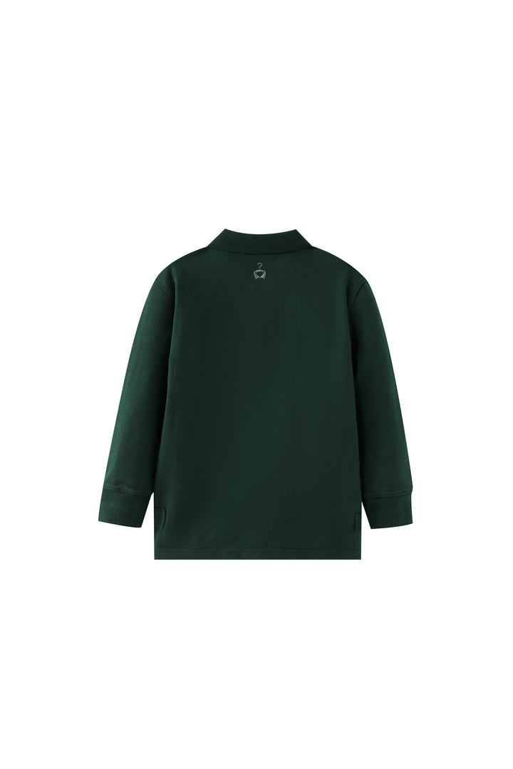 polo with contrast collar - green