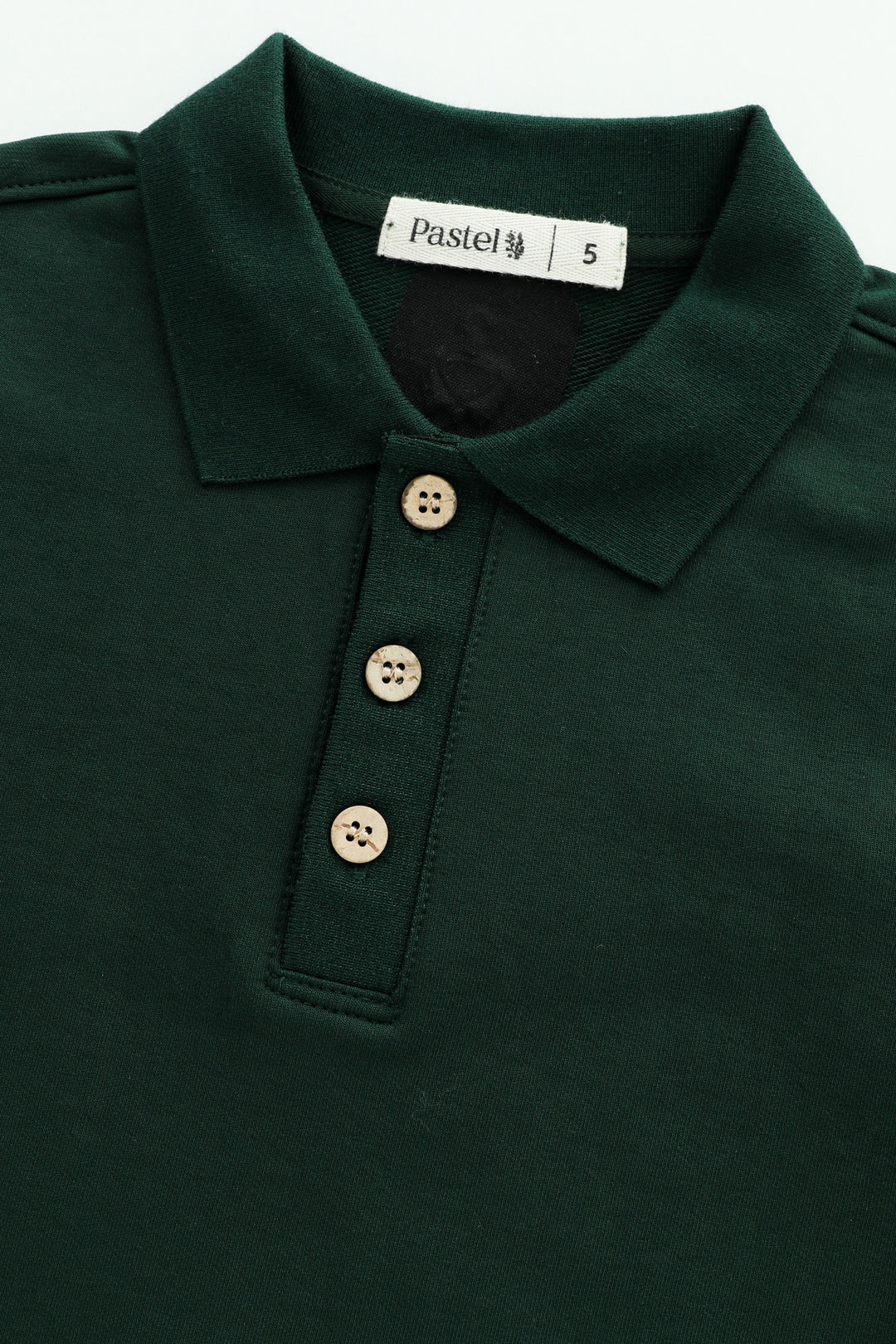 polo with contrast collar - green