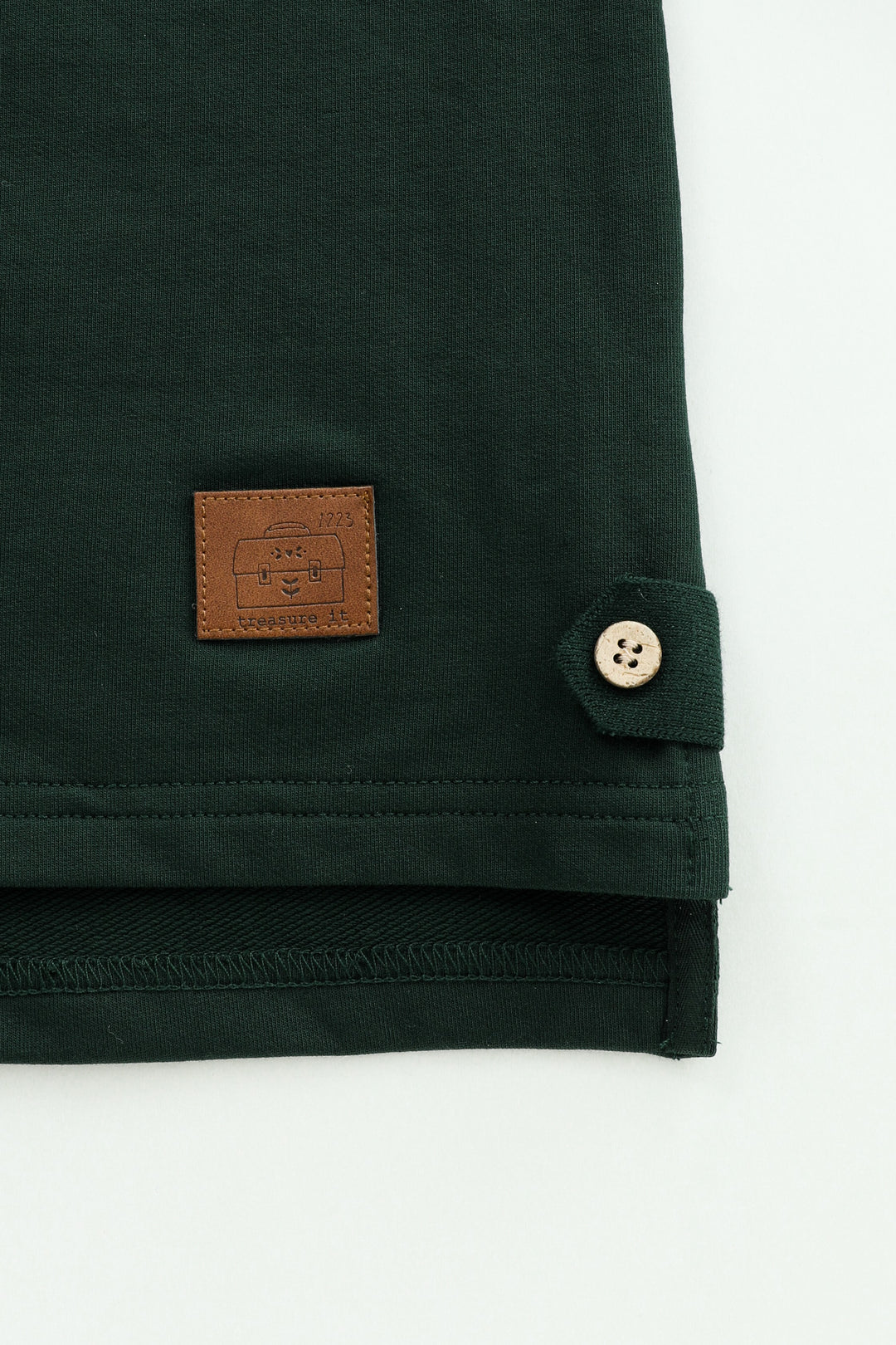 polo with contrast collar - green