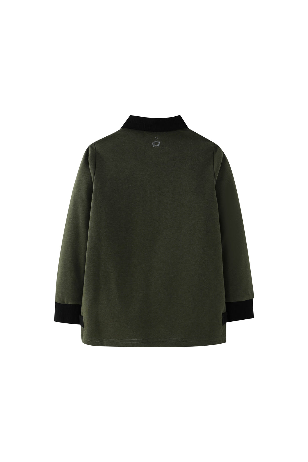 polo with contrast collar - olive