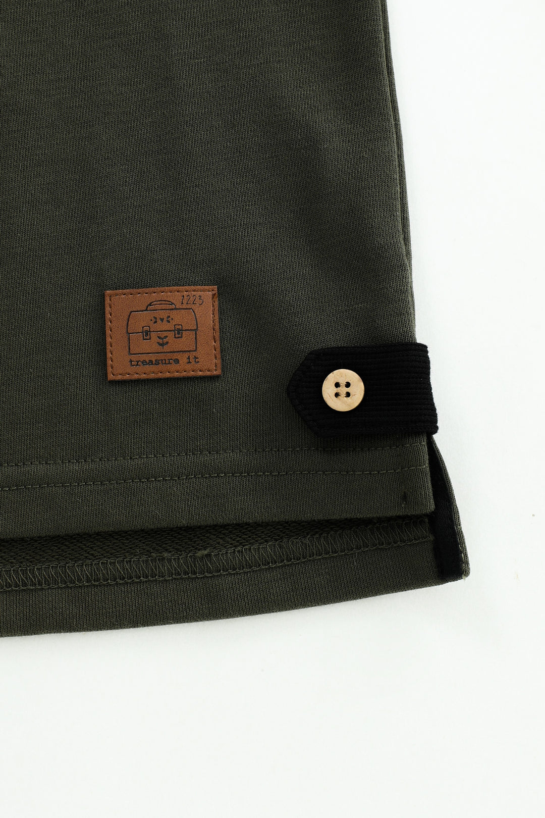 polo with contrast collar - olive