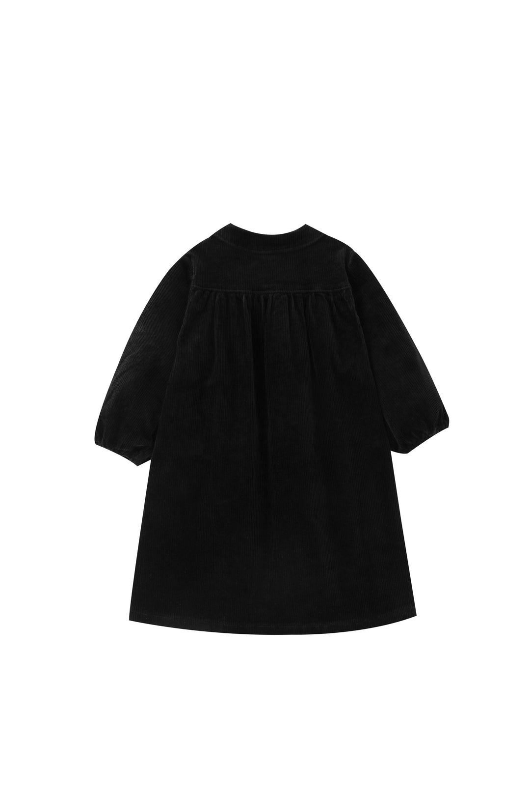 peter pan collared corduroy dress - black