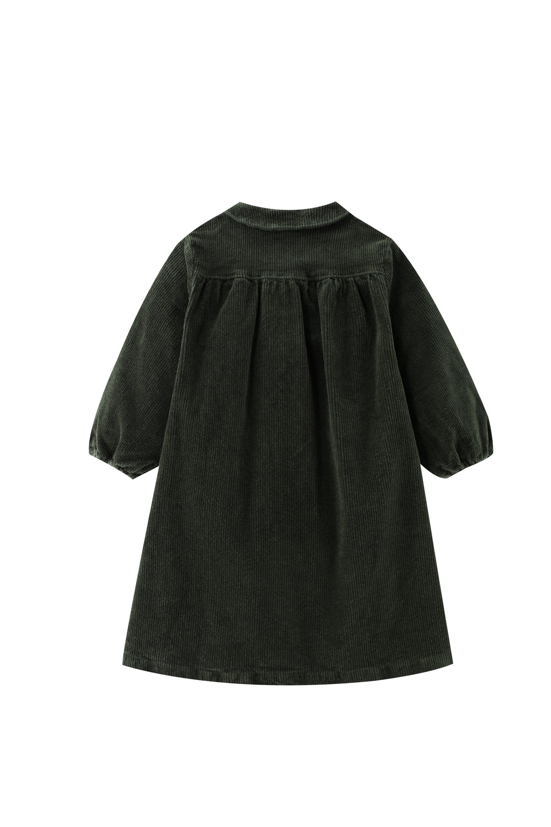 peter pan collared corduroy dress - green