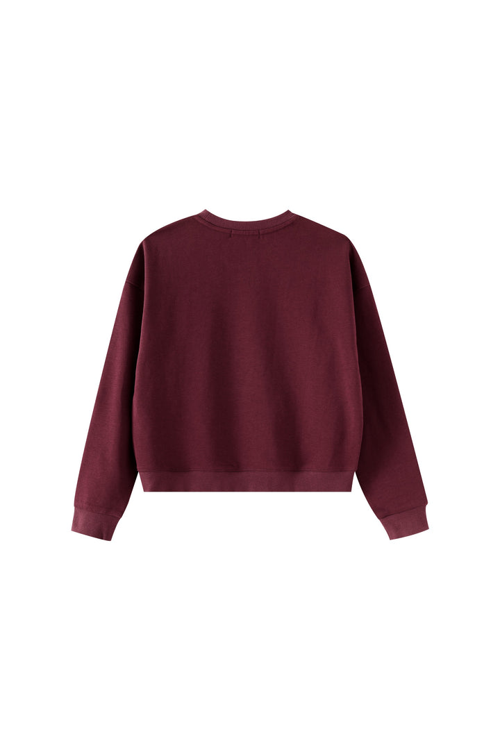 graphic heart sweatshirt - burgundy
