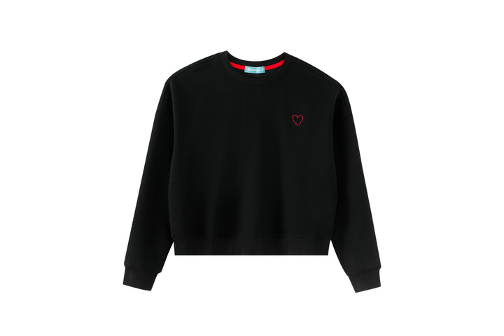 teen sweat with ""p"" emblem - black