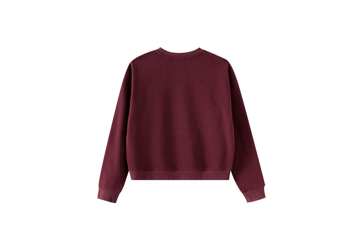teen sweat with ""p"" emblem - burgundy